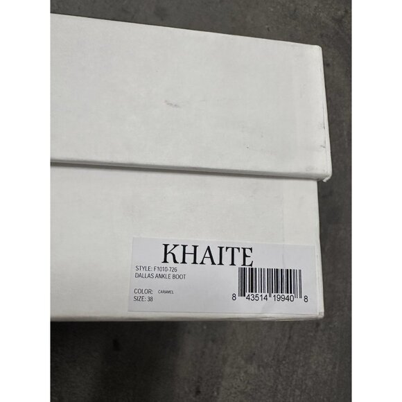 KHAITE Dallas Ankle Boots Caramel Brown Suede - Picture 4 of 10